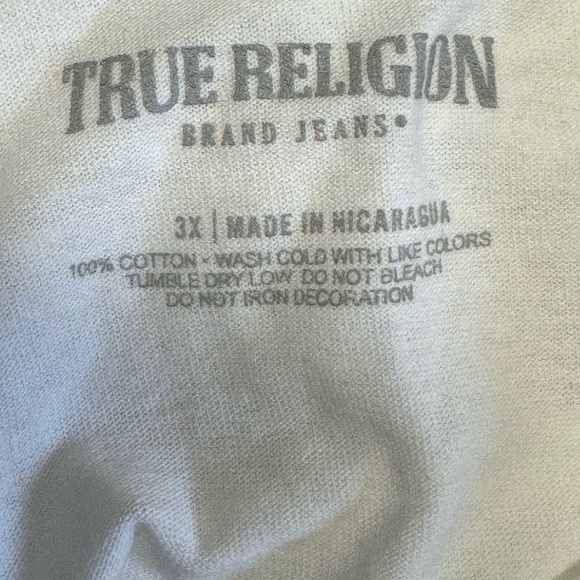 NWT True Religion HS Foil Crew New Tee SZ XXXL - Picture 4 of 4